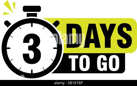 Days to go countdown icon for promotion sale or new opening Stock Vector