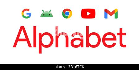 Alphabet - Global Leader in Digital Services and Cloud Computing Stock Photo