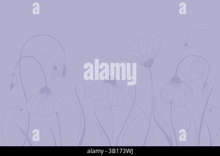 Hand drawn flowers background Stock Vector