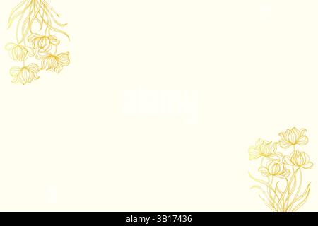 Hand drawn flowers background Stock Vector