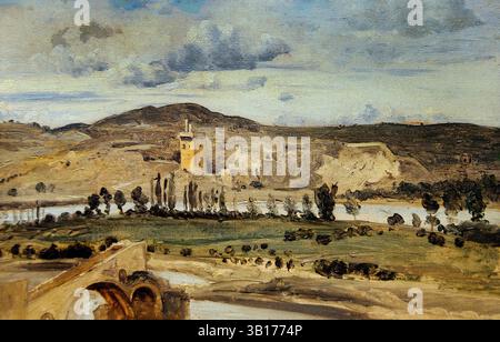 jean-baptiste-camille-corot-avignon-from-the-west-stock-photo-alamy