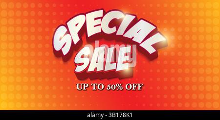 Special sale banner vector for business design, can be used in online selling market flyer, advertising, discount announcement, easily editable flyer Stock Vector