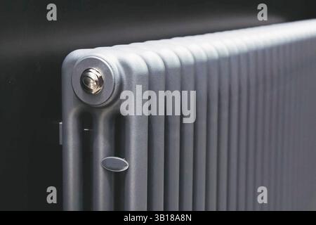 Painted new heating radiator for the room. Stock Photo