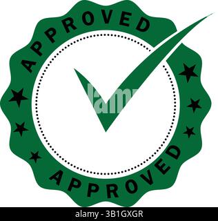 Check Mark Symbol - Approval and Verification Icon Stock Vector