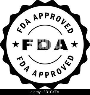 FDA approved stamp designs Stock Vector