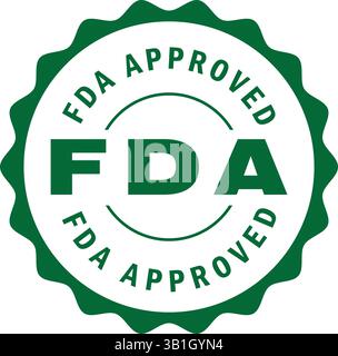 FDA approved stamp designs Stock Vector