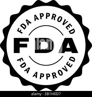 FDA approved stamp designs Stock Vector