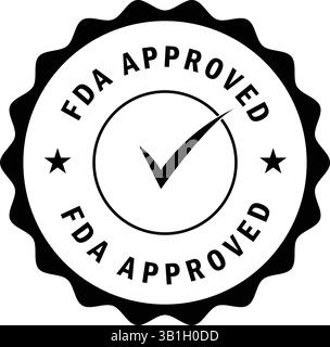 FDA approved stamp designs Stock Vector