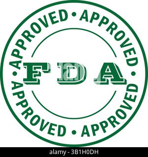 FDA approved stamp designs Stock Vector