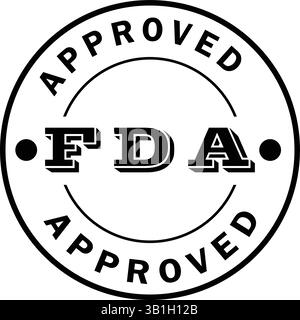FDA approved stamp designs Stock Vector
