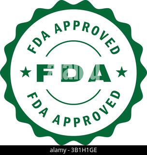 FDA approved stamp designs Stock Vector