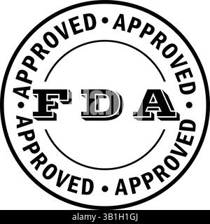 FDA approved stamp designs Stock Vector