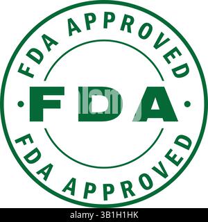 FDA approved stamp designs Stock Vector
