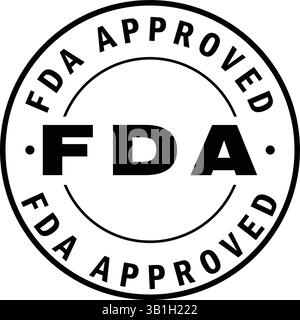 FDA approved stamp designs Stock Vector