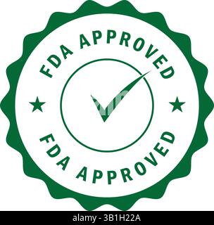 FDA approved stamp designs Stock Vector