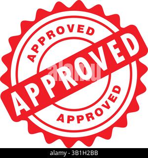 Approved Stamp Seal for Certification and Authorization Stock Vector