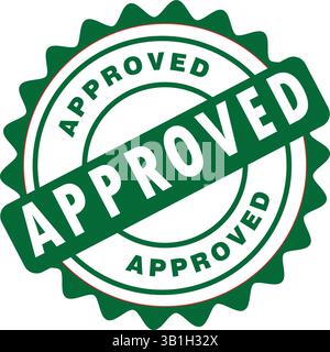 Approved Stamp Seal for Certification and Authorization Stock Vector