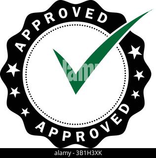 Check Mark Symbol - Approval and Verification Icon Stock Vector