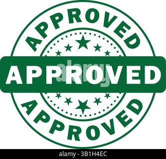 Approved Stamp Seal for Certification and Authorization Stock Vector