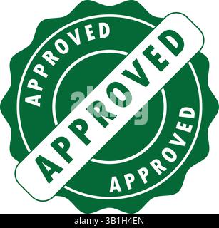 Approved Stamp Seal for Certification and Authorization Stock Vector
