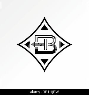 Logo design graphic concept creative premium vector stock image top sell initial EB font arrow turn back sport tech control typography monogram brand Stock Vector