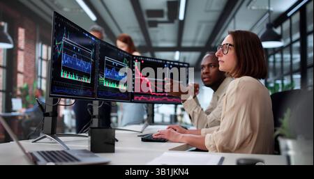 Analyzing Business Performance Through Data Analytics On KPI Dashboard Stock Photo