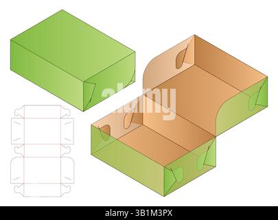 Foldable Box Packaging Template Vector Illustration Stock Vector