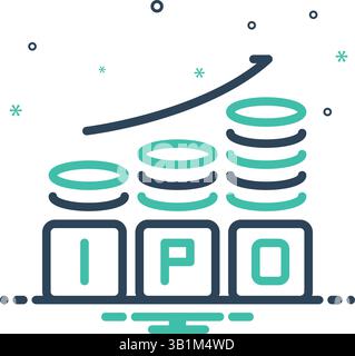 Icon for ipo, initial public offering Stock Vector