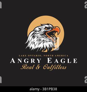 Eagle logo design in vector template Stock Vector