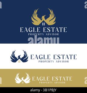Eagle logo design in vector template Stock Vector