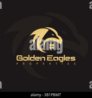 Eagle logo design in vector template Stock Vector