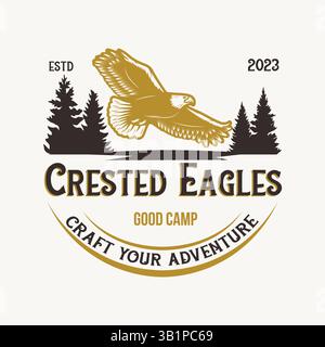Eagle logo design in vector template Stock Vector