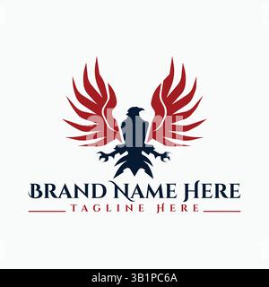 Eagle logo design in vector template Stock Vector