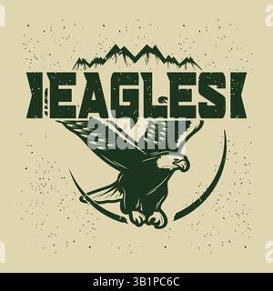 Eagle logo design in vector template Stock Vector