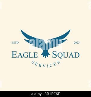 Eagle logo design in vector template Stock Vector
