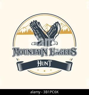 Eagle logo design in vector template Stock Vector