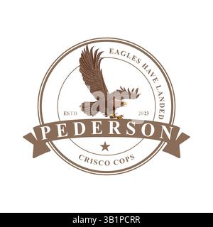 Eagle logo design in vector template Stock Vector