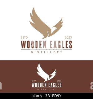 Eagle logo design in vector template Stock Vector