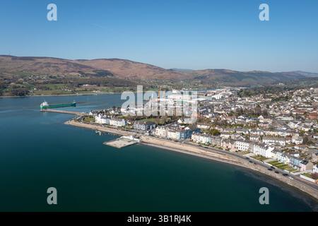 Morning Flight over Warrenpoint, Newry, Northern Ireland, UK Stock Photo
