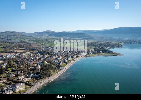 Morning Flight over Warrenpoint, Newry, Northern Ireland, UK Stock Photo