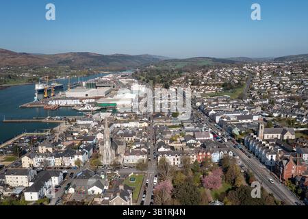Morning Flight over Warrenpoint, Newry, Northern Ireland, UK Stock Photo
