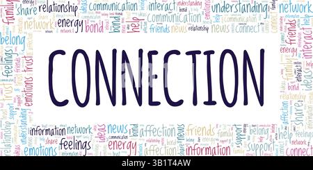 Connectioni Word Connection word cloud conceptual design isolated on white background ...