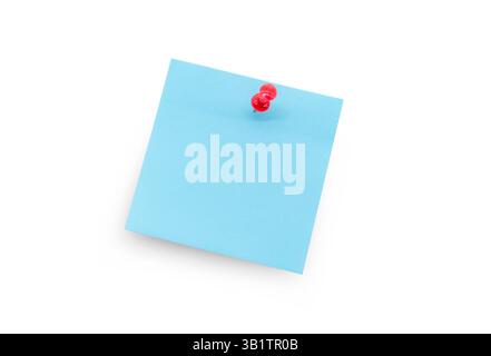 Pinned blue sticky note sticker Stock Photo