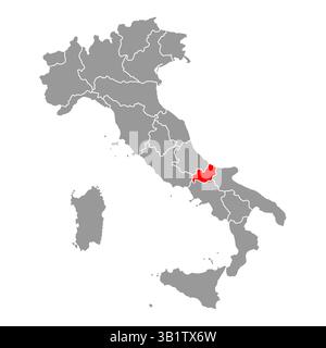 Italy map of Molise symbol shape, travel web flat concept icon web vector illustration . Stock Vector