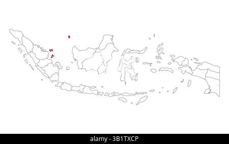 Riau Islands province location Indonesia 3d isometric map Stock Vector ...