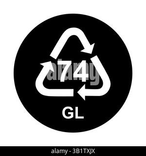 Glass symbol, ecology recycling sign isolated on white background. Package waste icon . Stock Vector