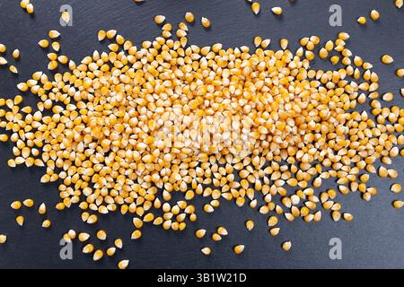 Organic grains of maize. Natural food close up Stock Photo