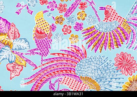 Sarong batik fabric texture, can be used as a background. Stock Photo