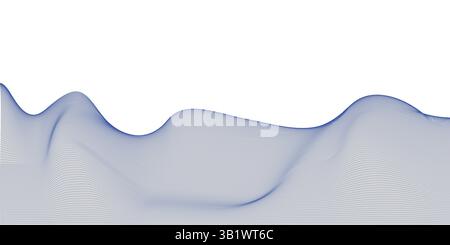 Abstract blue lines on white background Stock Vector