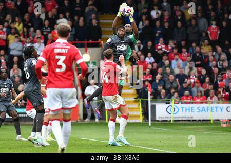 Wrexham, UK. 26th Apr 2025. Karoy Anderson before the Sky Bet EFL